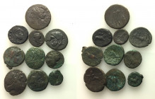 Lot of 10 Greek and Roman Republican Æ coins, to be catalog. Lot sold as is, no return