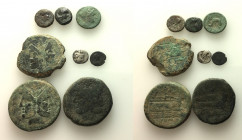 Lot of 8 Greek and Roman Replican Æ and AR coins, to be catalog. Lot sold as is, no return