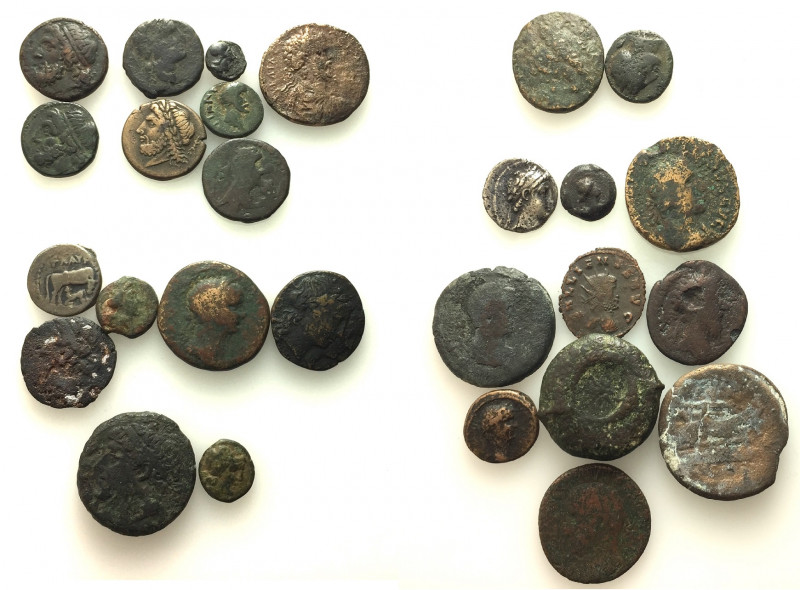 Lot of 15 Greek and Roman Æ and AR coins, to be catalog. Lot sold as is, no retu...