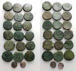 Lot of 20 Roman Republican Æ Asses (18) and AR Denarii (2), to be catalog. Lot sold as is, no return