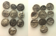 Lot of 10 Roman Republican AR Denarii and Quinarii, to be catalog. Lot sold as is, no return