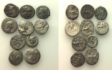 Lot of 10 Roman Republican AR Denarii and Quinarii, to be catalog. Lot sold as is, no return