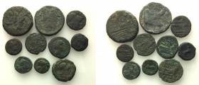 Lot of 10 Roman Republican Æ coins, to be catalog. Lot sold as is, no return