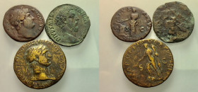 Lot of 3 Roman Imperial Æ, including Trajan, Hadrian and Divus Marcus Aurelius, to be catalog. Lot sold as is, no return