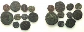 Lot of 10 Byzantine Æ coins, to be catalog. Lot sold as is, no return
