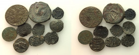Lot of 10 Medieval and Modern Æ and BI coins, to be catalog. Lot sold as is, no return