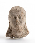 Greek terracotta head of a Kore; ca. 5th century BC; height ca. cm 10