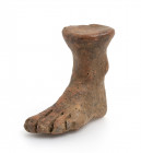 Roman Votive Terracotta Foot; ca. 4th - 3rd centuries BC; length cm 5,4