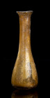 Roman Glass Unguentarium; ca. 3rd - 4th centuries AD; height cm 11