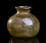 Byzantine Glass small Jar; ca. 5th - 6th centuries AD; height cm 5