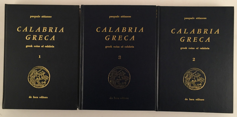 Attianese P. Calabria Greca Greek Coins of Calabria. 3 Volumi. De Luca editore 1...