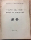 Bollettino del Circolo Numismatico Napoletano. Anno LXII-LXIII Gennaio-Dicembre 1977-1978. Brossura ed. pp. 124, tavv. IV in b/n, ill. in b/n. Dall' I...