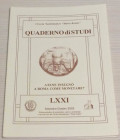 Circolo Numismatico Mario Rasile .Quaderno di studi LXXI, Formia, Settembre- Ottobre 2005. Atene insegno a Roma come Monetare? Brossura ed., pp. 22, t...