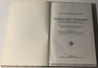 LUSCHIN von EBENGREUTH Arnold. Friesacher Pfennige. Wien, 1923 FOTOCOPIE. Mezza Tela con titolo in oro al dorso, pp. 142, pl. 25 rilegato assieme a LU...