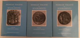 Pollard,J.G. Medaglie italiane del Rinascimento nel Museo Nazionale del Bargello. Firenze 1984. 3 Volumi. Mezza tela con titolo in oro al dorso, sovra...