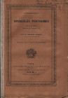 PONS M. Z. – Numismatique; opuscules postumes.1 Sur denier de la famille Fonteia, 2 Sur une medaille de Macrin. 3 Sur une medaille de Tacite. 4 Classe...