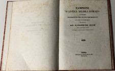 SECCHI Giampietro. Campione d’antica bilibra romana in piombo conservato nel Museo Kircheriano con greca inscrizione inedita. Roma, 1835. Mezza pelle ...