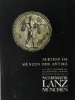 Lanz Numismatik. Auktion 106. Munzer der Antike. Munchen 27 November 2001. Brossura ed. pp. 93,, lotti 816, tavv. 39 in b/n. Ingrandimenti a colori.Bu...