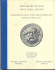 STERNBERG & APPARUTI. Auktion XX 20/4/1988. Griechische münzen von Italien-Sizilien, Griechische gold-und elektonmünzen, Numismatische literatur. Cart...