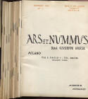 LOTTO 11 fascicoli Ars et Nummus. Milano 1961. Completa. contiene la collezione De Marchi di monete mantovane con tavole. Monete antiche, medioevali, ...