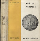 ARS ET NUMMUS. Milano, 1970. Listini a prezzo fisso ( 7 fascicoli 1970 ) completo. Monete greche, romane, medioevali, medaglie e libri, con tavole di ...