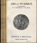 ARS ET NUMMUS. Milano, 1976. Listini a prezzo fisso ( 5 fascicoli 1976 ) completo. Monete greche, romane, medioevali, medaglie e libri, con tavole di ...