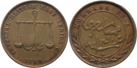 Compagnia Imperiale dell'Africa Orientale Britannica, Vittoria (1837-1901) - 1 Pice (IBEA) 1888 - KM# 1 - Cu
mBB 

Spedizione solo in Italia / Ship...