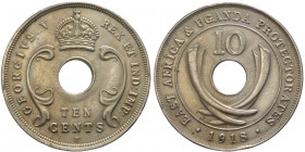 Protettorato dell'Africa Orientale e Uganda - Giorgio V (1911-1936) - 10 centesimi 1918 - KM# 8 - Cu/Ni
mBB 

Spedizione solo in Italia / Shipping ...