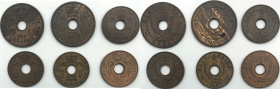 Africa Orientale Britannica - Edoardo VIII (1936), Giorgio VI (1936-1952) ed Elisabetta II (dal 1952) - lotto di 6 monete di taglio e anni vari - Cu
...