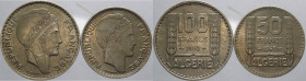 Algeria - colonia francese (1830-1962) - lotto di 2 monete da 100 e 50 franchi (1952,1949) - Cu/Ni 
FDC

Spedizione solo in Italia / Shipping only ...