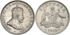 Australia - Edoardo VII (1901-1910) - 6 pence 1910 - KM# 19 - Ag
SPL

Spedizione solo in Italia / Shipping only in Italy
