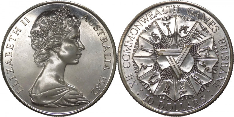 Australia - Elisabetta II (dal 1952) - 10 dollari 1982 "XII Giochi del Commonwea...