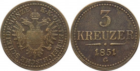 Austria - Francesco Giuseppe I (1848-1916) - 3 kreutzer 1851 G - KM# 2193 -Ae 
BB

Spedizione solo in Italia / Shipping only in Italy