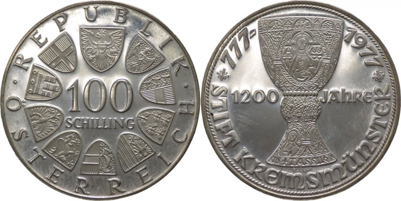 Austria - repubblica (dal 1955) - 100 scellini 1977 "1200 anni del monastero di ...