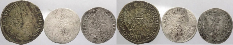 Sacro Romano Impero - Austria - lotto di 3 monete di cui 2 da 3 kreutzer e 1 da ...
