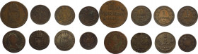 Austria - Maria Teresa (1740-1780), Francesco II (1792-1835), Ferdinando I (1835-1848) e Francesco Giuseppe I (1848-1916) - lotto di 8 monete di tagli...
