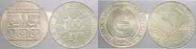 Austria - repubblica (dal 1955) - lotto di 2 pezzi da 100 scellini 1975-1979 
FDC

Spedizione in tutto il Mondo / Worldwide shipping