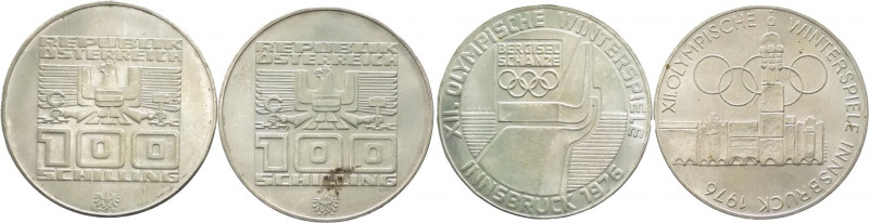 Austria - repubblica (dal 1955) - lotto di 2 pezzi da 100 scellini 1976 
FDC
...