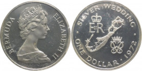Bermuda - Elisabetta II (dal 1952) - dollaro 1972 "25 anni dalle nozze" - in bustina di zecca originale" - KM# 22a - Ag
FS

Spedizione in tutto il ...