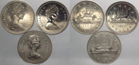 Canada - Elisabetta II (dal 1952) - lotto di 3 monete da un dollaro (1968,1977,1979) - Cu/Ni
FDC

Spedizione in tutto il Mondo / Worldwide shipping