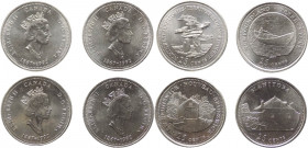 Canada - Canada- Elisabetta II (dal 1952) - lotto di 4 monete da 25 centesimi anni vari - Cu/Ni
FDC

Spedizione in tutto il Mondo / Worldwide shipp...