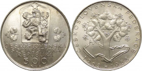 Cecoslovacchia - repubblica socialista (1960-1990) - 500 corone 1988 "40 anni di federazione Ceca e Slovacca" - KM# 131 - Ag
FDC

Spedizione in tut...