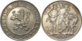 Cecoslovacchia - repubblica popolare (1948-1960) - 100 corone 1955 "10 anni della Liberazione" - KM# 45 - Ag
FDC

Spedizione solo in Italia / Shipp...