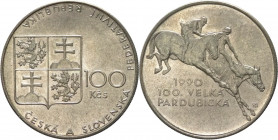 Cecoslovacchia - repubblica federale (1990-1992) - 100 corone 1990 "centesima corsa Velká Pardubická" - KM# 141 - Ag
FDC

Spedizione in tutto il Mo...
