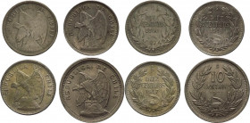 Cile - repubbica (dal 1818) - lotto di 4 monete da 10 centesimi (1889, 1917, 1919, 1921) - Ag, Ni
mediamente SPL

Spedizione solo in Italia / Shipp...