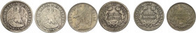 Cile - repubbica (dal 1818) - lotto di 3 monete da 5 centesimi (1874, 1887, 1915) - Ag
mediamente BB 

Spedizione solo in Italia / Shipping only in...