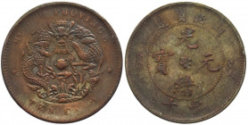 Cina - Hupeh - 10 cash 1902 - 1905 (ND) - Y# 122.3 - Cu - tracce di argentatura
BB

Spedizione solo in Italia / Shipping only in Italy