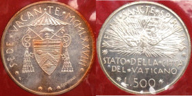 Città del Vaticano - Sede Vacante 1958 - 500 lire - in confezione originale - Ag 
FDC

Spedizione in tutto il Mondo / Worldwide shipping
