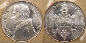 Città del Vaticano - Giovanni Paolo I, Luciani (1978) - 1000 lire 1978 - KM# 142 - Ag


Spedizione in tutto il Mondo / Worldwide shipping