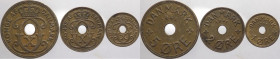 Danimarca - Cristiano X (1912-1947) - lotto di 3 monete da 1,2 e 5 ore 1941 - Cu
mediamente BB 

Spedizione solo in Italia / Shipping only in Italy